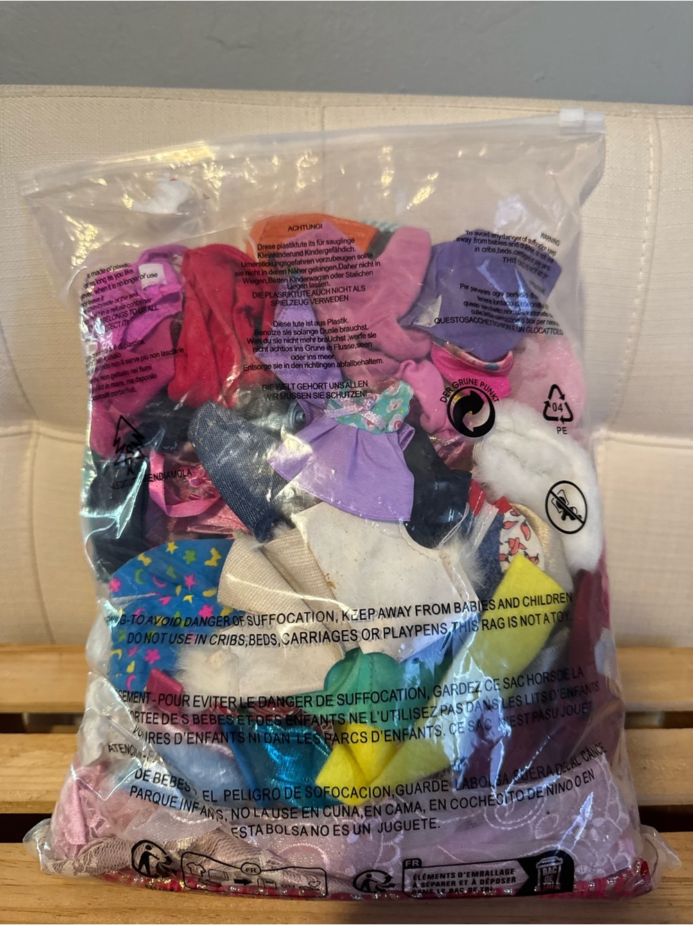Source Unknown Multicolor Doll Clothes Pack - Pink Purple Blue White Black